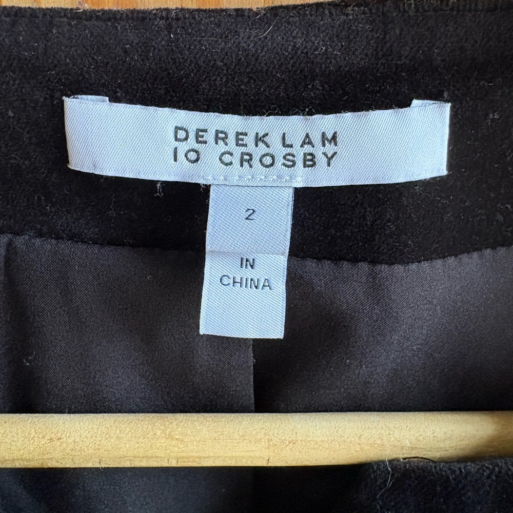 NWOT VELVET 10 Crosby Derek Lam Black Vest Blouse | Size 2 - Picture 5 of 6